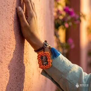Mexican hand made SCAPULARY bracelet   010
